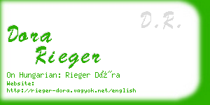 dora rieger business card